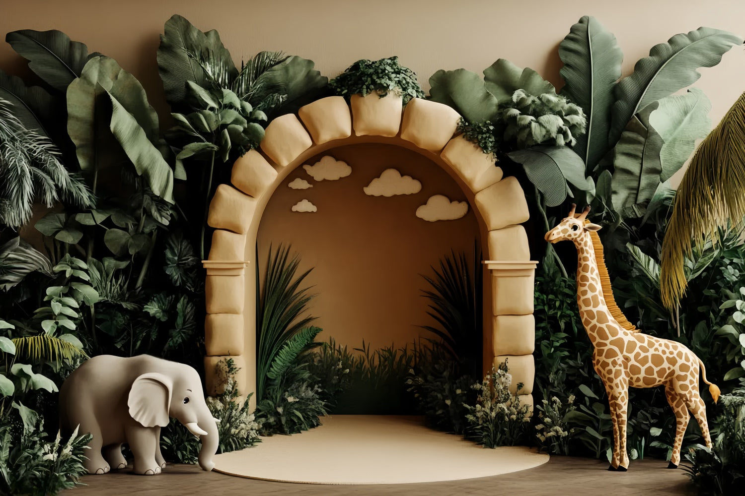 Photography Backdrops For Kids Jungle Safari Arch Backdrop UK CSH5-307