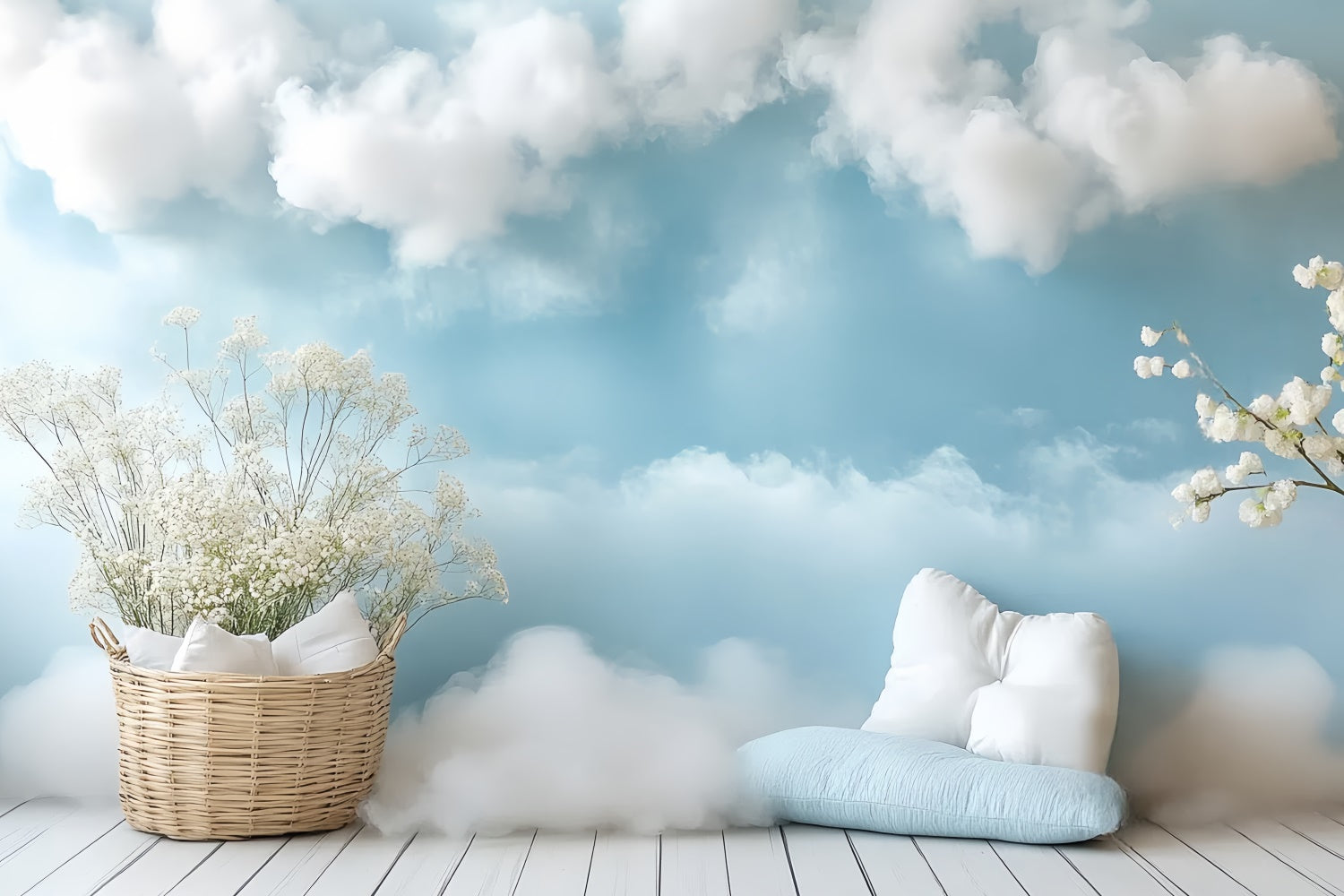 Newborn Photoshoot Backdrop Dreamy Sky Comfort Backdrop UK CSH5-315