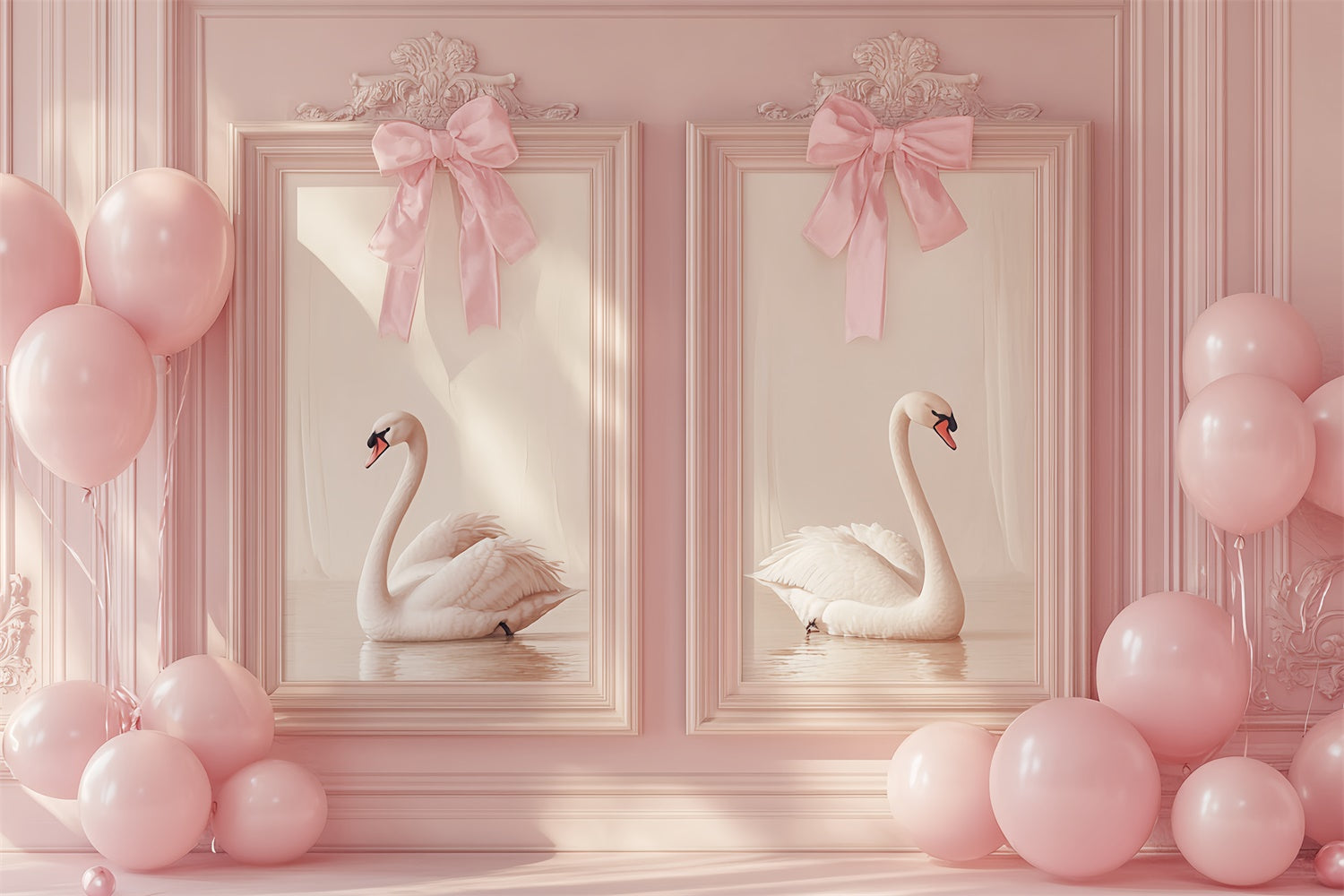 Vintage Wall Backdrop Blush Swan Elegance Newborn Backdrop UK CSH5-318