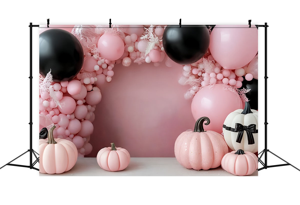 Kids Photo Backdrop Pink Pumpkin Halloween Backdrop UK CSH5-320