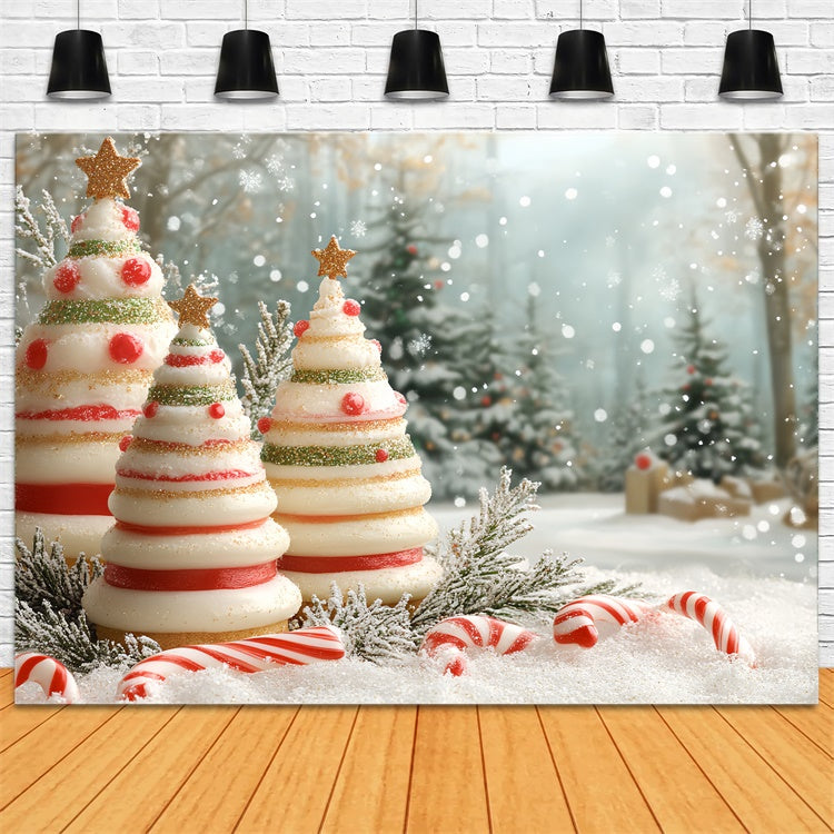 Christmas Photo Backdrops Sweet Christmas Forest Kids Backdrop UK CSH5-325