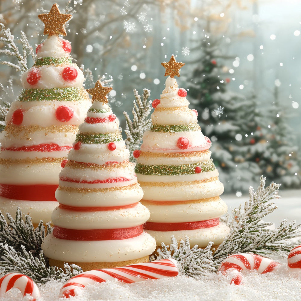 Christmas Photo Backdrops Sweet Christmas Forest Kids Backdrop UK CSH5-325