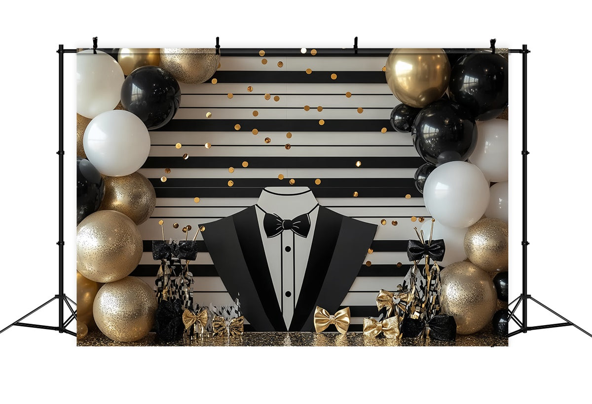 Fathers Day Backdrop Glamorous Tuxedo Balloon Backdrop UK CSH5-42