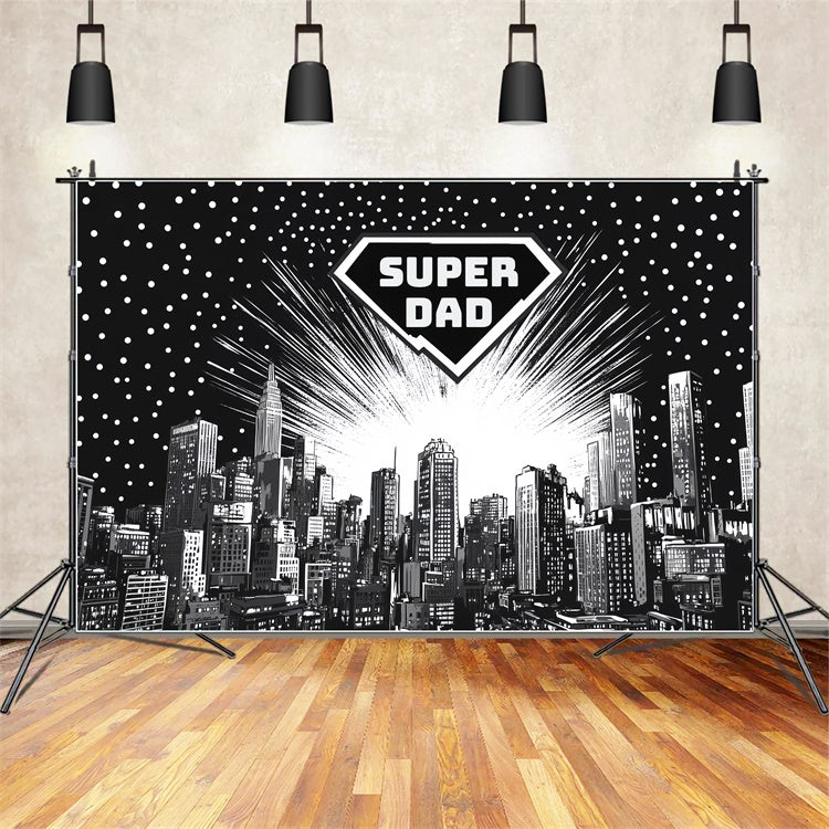 Fathers Day Backdrop Ideas Comic Book Hero City Backdrop UK CSH5-45