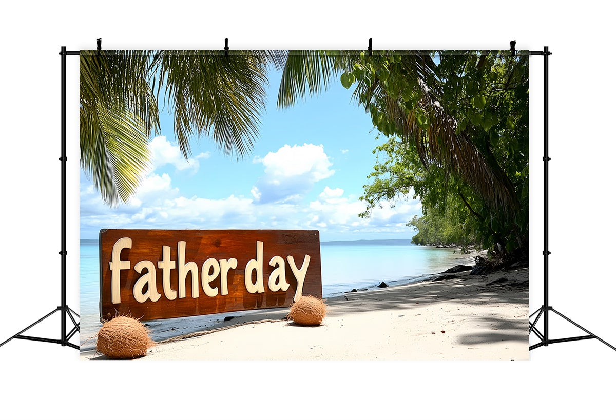 Backdrop Father's Day Sunny Sand Palm Tree Backdrop UK CSH5-67