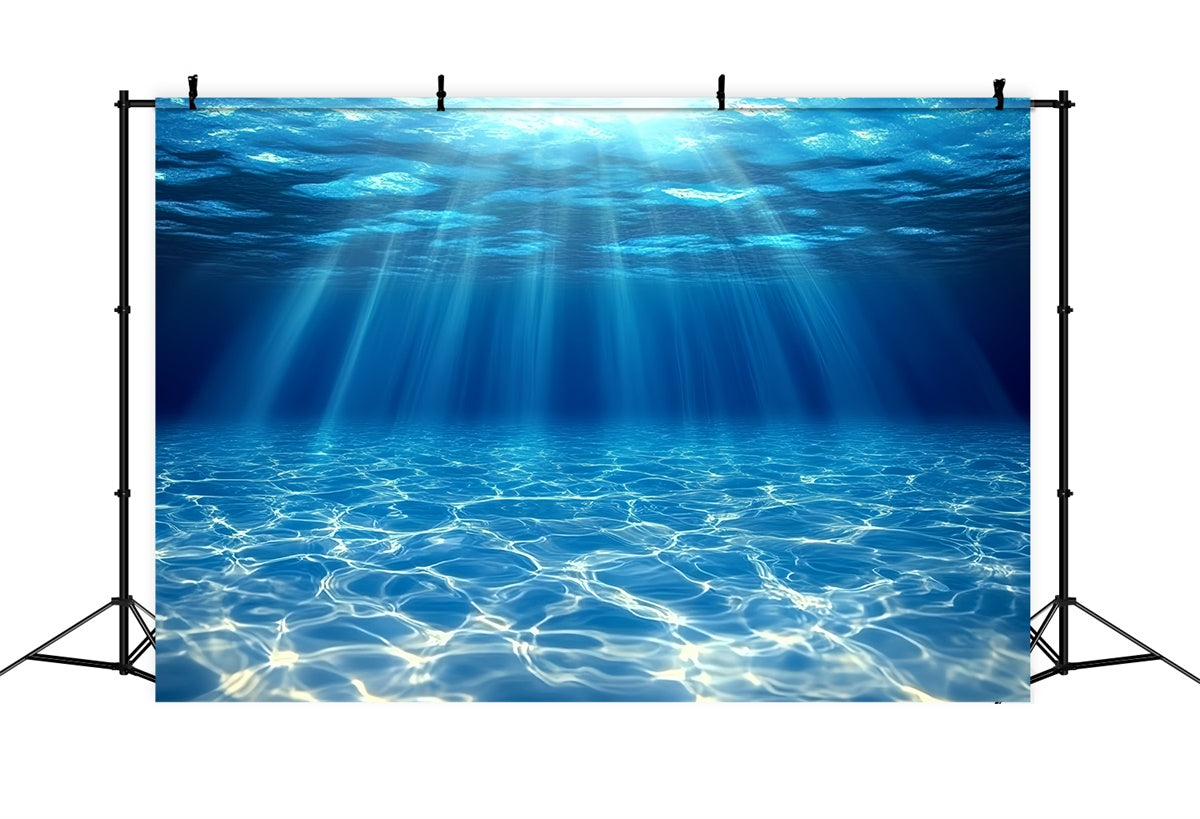 Underwater Backdrop Blue Ocean Light Rays Summer Backdrops UK CSH5-96