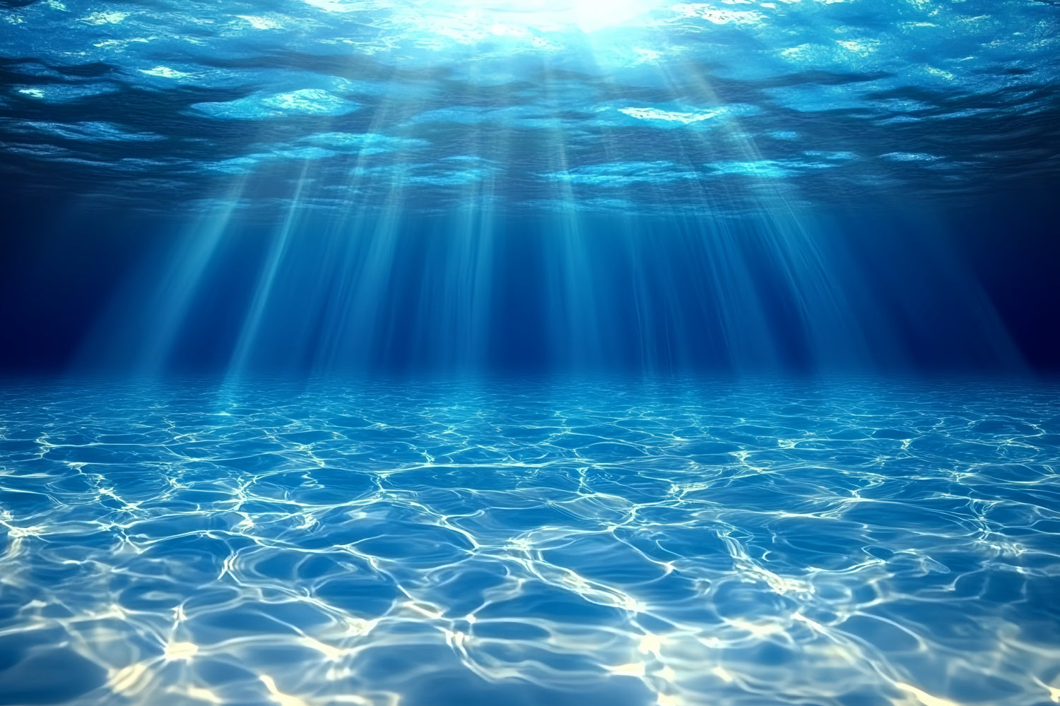 Underwater Backdrop Blue Ocean Light Rays Summer Backdrops UK CSH5-96