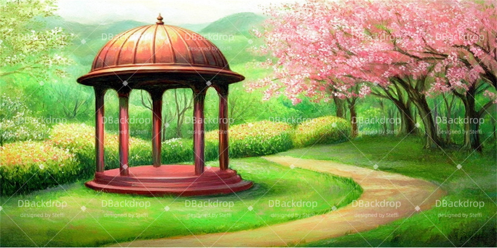 Stage Scenery Backdrops Garden Corner Movie Theater Backdrop UK CSH510-T107