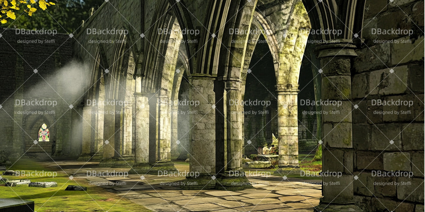 Church Stage Backdrops Monastery Corner Theater Backdrop UK CSH510-T108