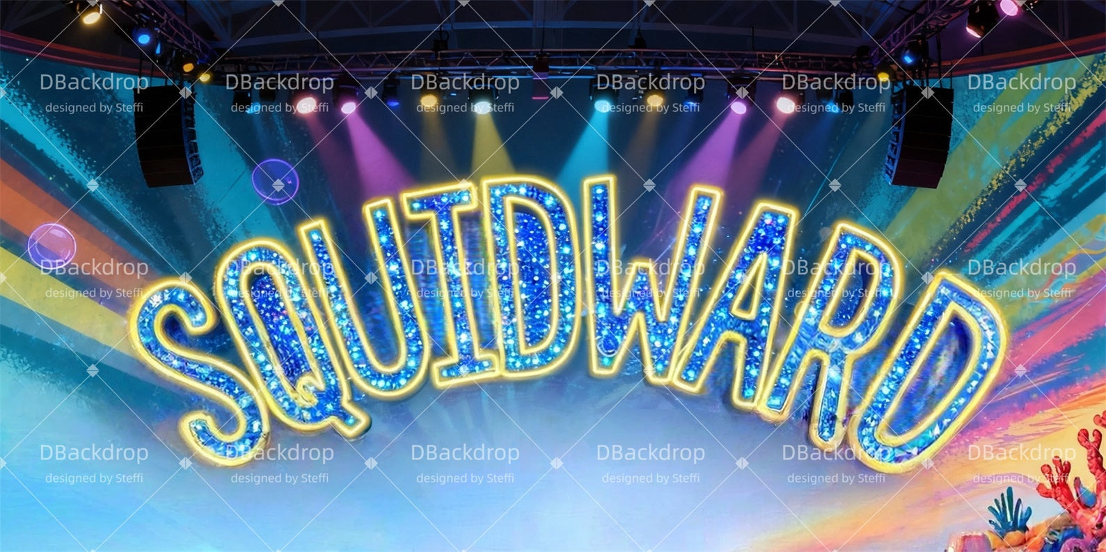 Broadway Stage Backdrop Squidward Stage Performance Backdrops UK CSH510-T115