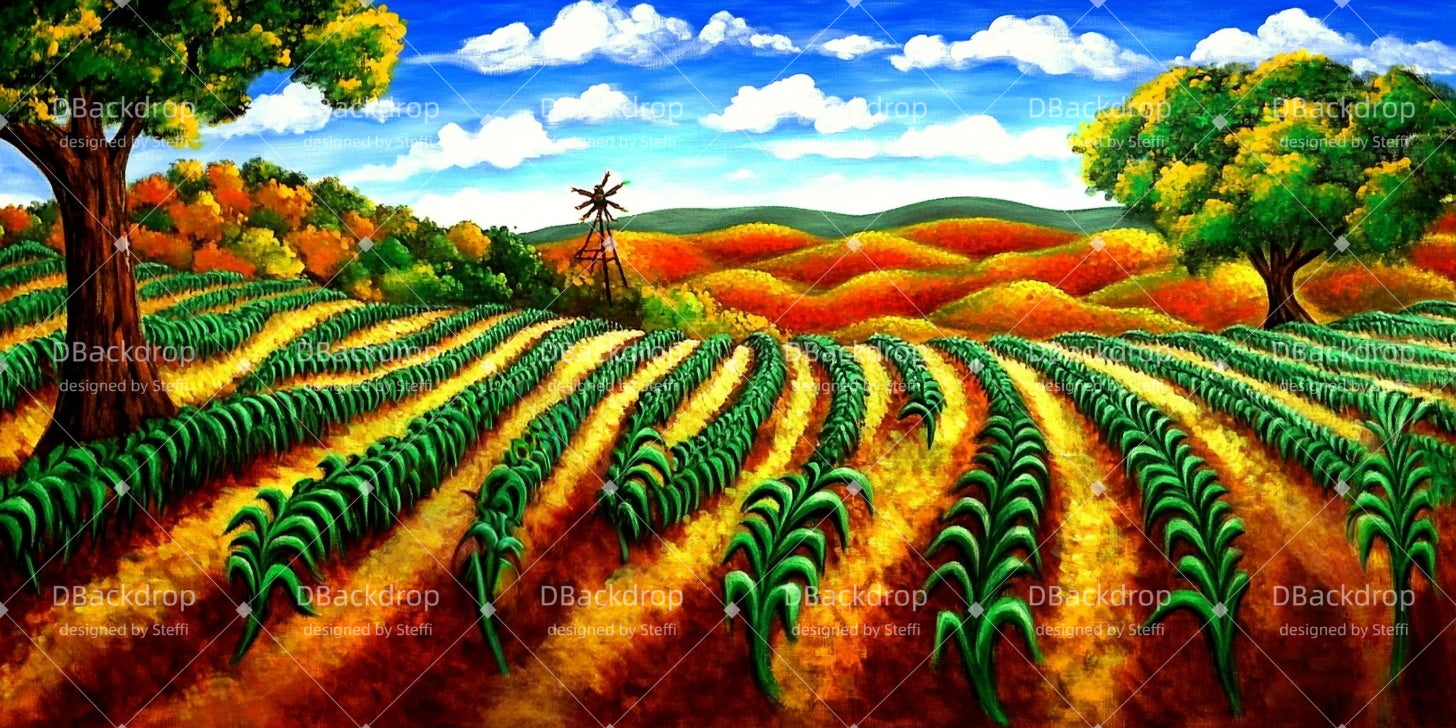 Stage Scenery Backdrops Cornfield Large Stage Backdrops UK CSH510-T117