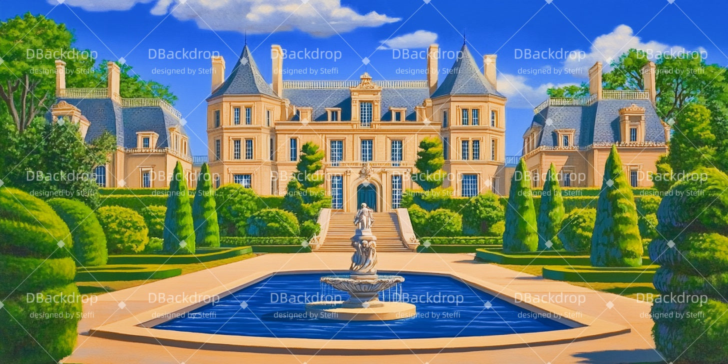 Musical Backdrops Billionaire's Mansion Garden Theater Backdrops UK CSH510-T27
