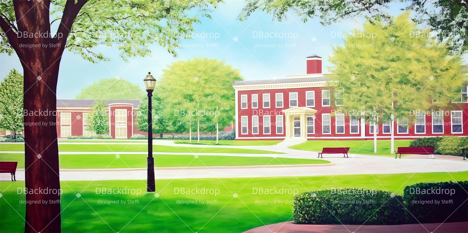 Performance Backdrops Campus Corner Stage Backdrop Ideas UK CSH510-T44