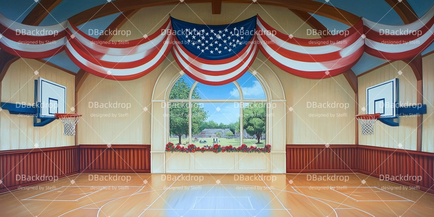 Church Stage Backdrops High School Gymnasium School Play Backdrops UK CSH510-T45