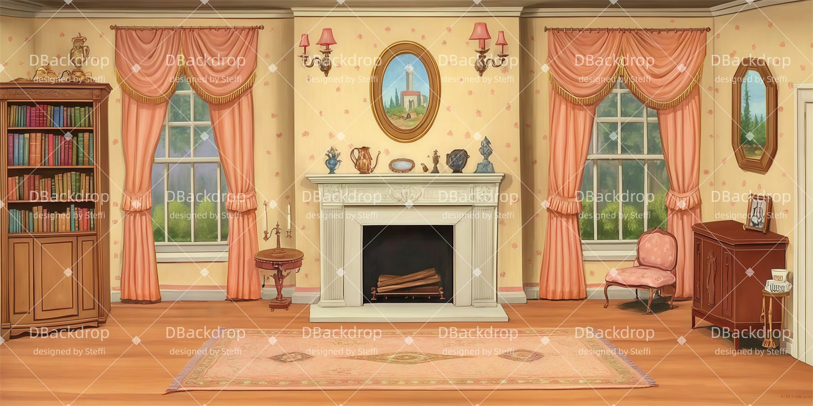 Large Stage Backdrops Living Room Movie Theater Backdrop UK CSH510-T47