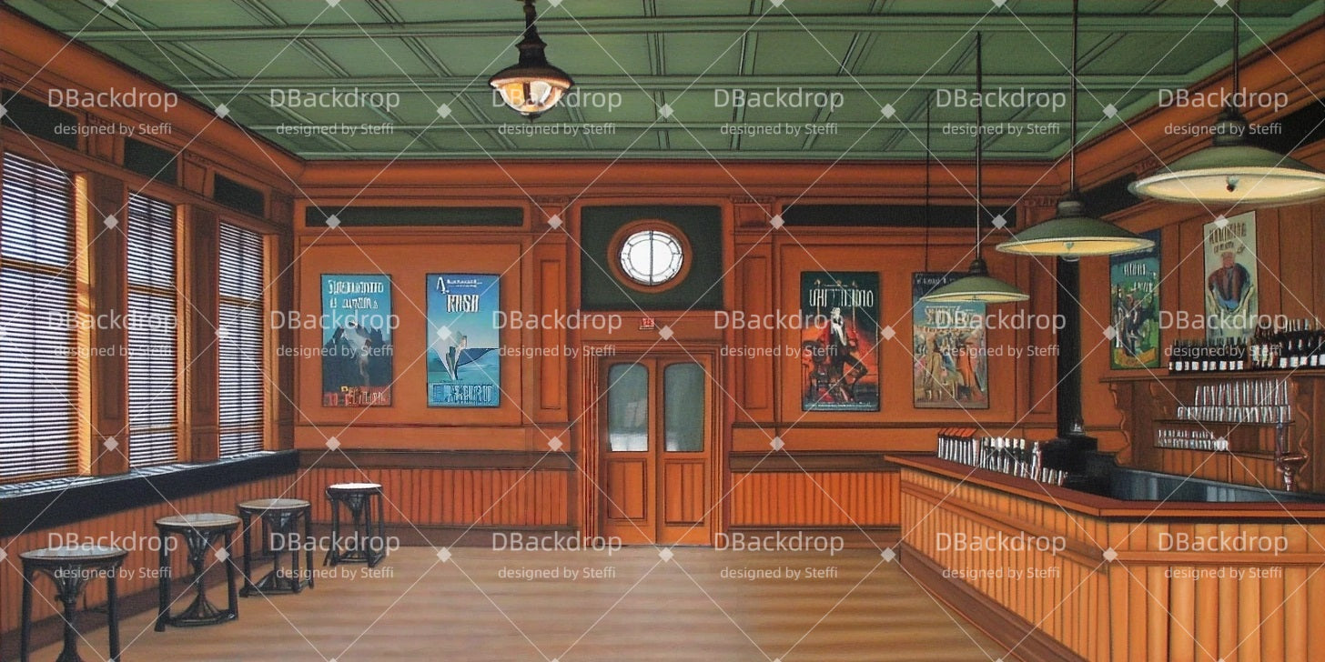 Theater Stage Backdrop Sweet Apple Bar Theater Backdrops UK CSH510-T48