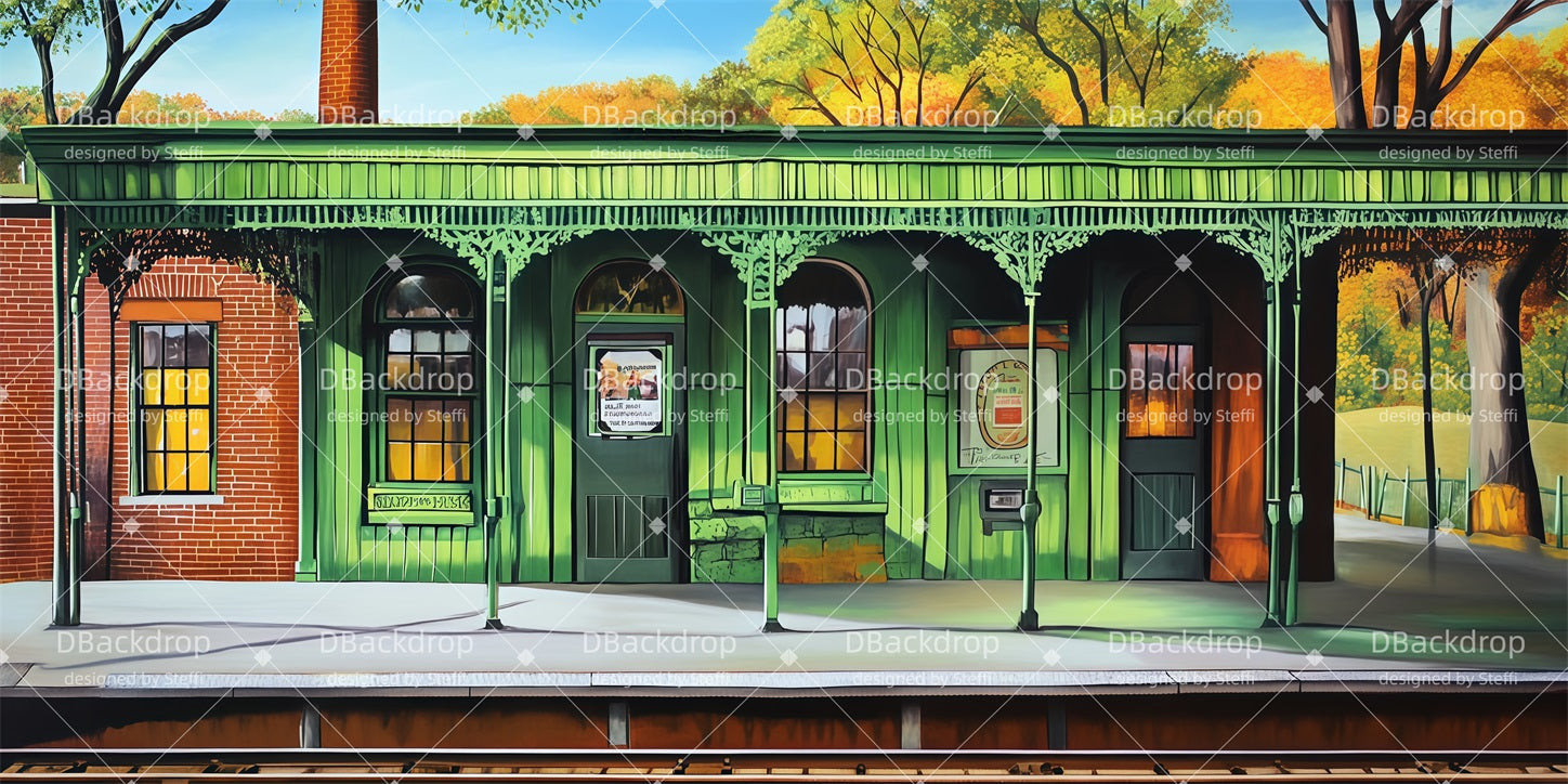 Theatre Stage Backdrop Railway Platform Dance Recital Backdrop UK CSH510-T49