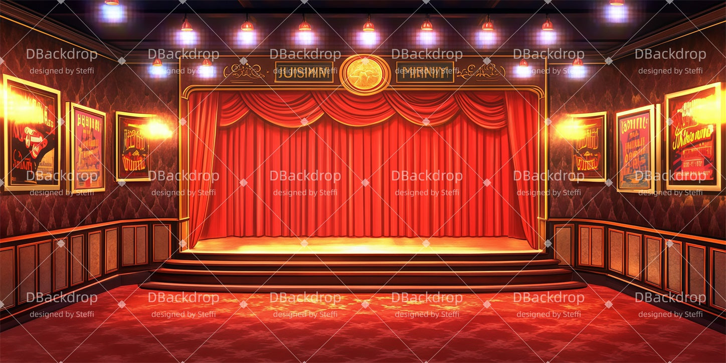 Broadway Stage Backdrop Bar Stage Performance Backdrops UK CSH510-T51