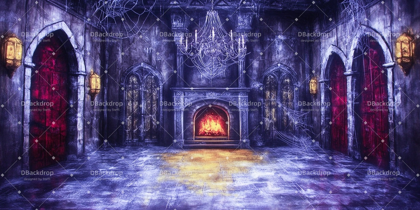 Performance Backdrops Haunted Interior Church Stage Backdrops UK CSH510-T5