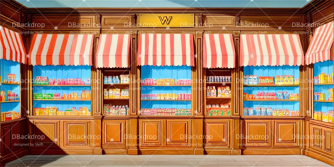 Performance Backdrops Chocolate Shop Theater Stage Backdrop UK CSH510-T63