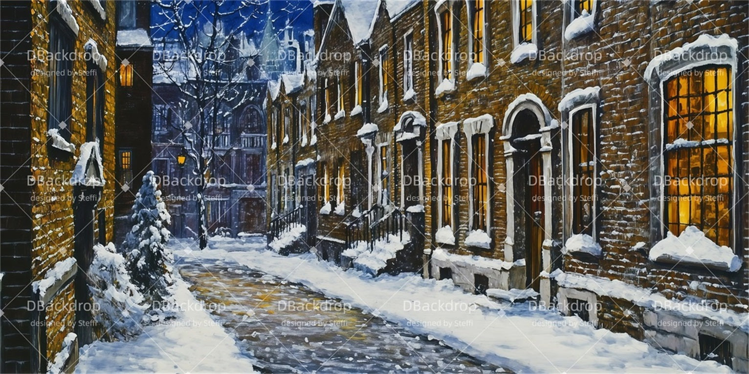 Theater Backdrops Winter Street Stage Backdrop Ideas UK CSH510-T72