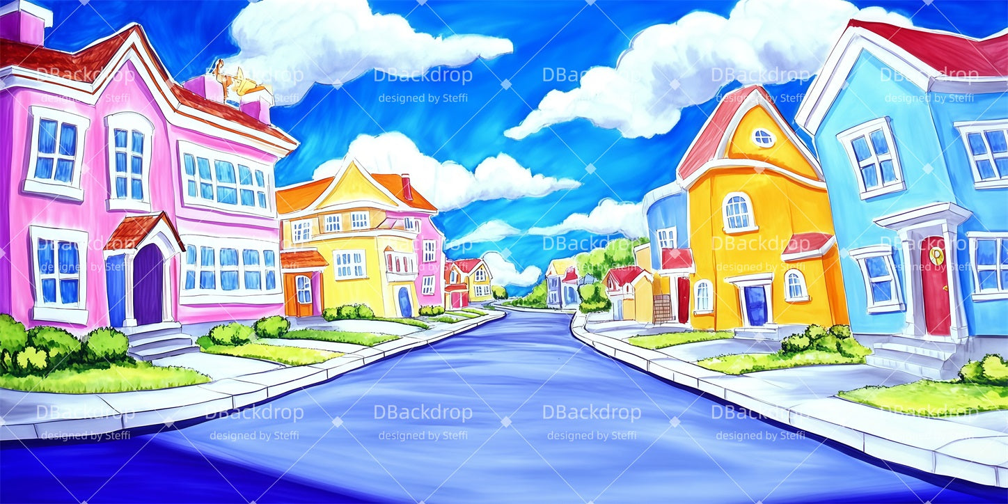 Theater Backdrop Whoville School Professional Stage Backdrops UK CSH511-T11