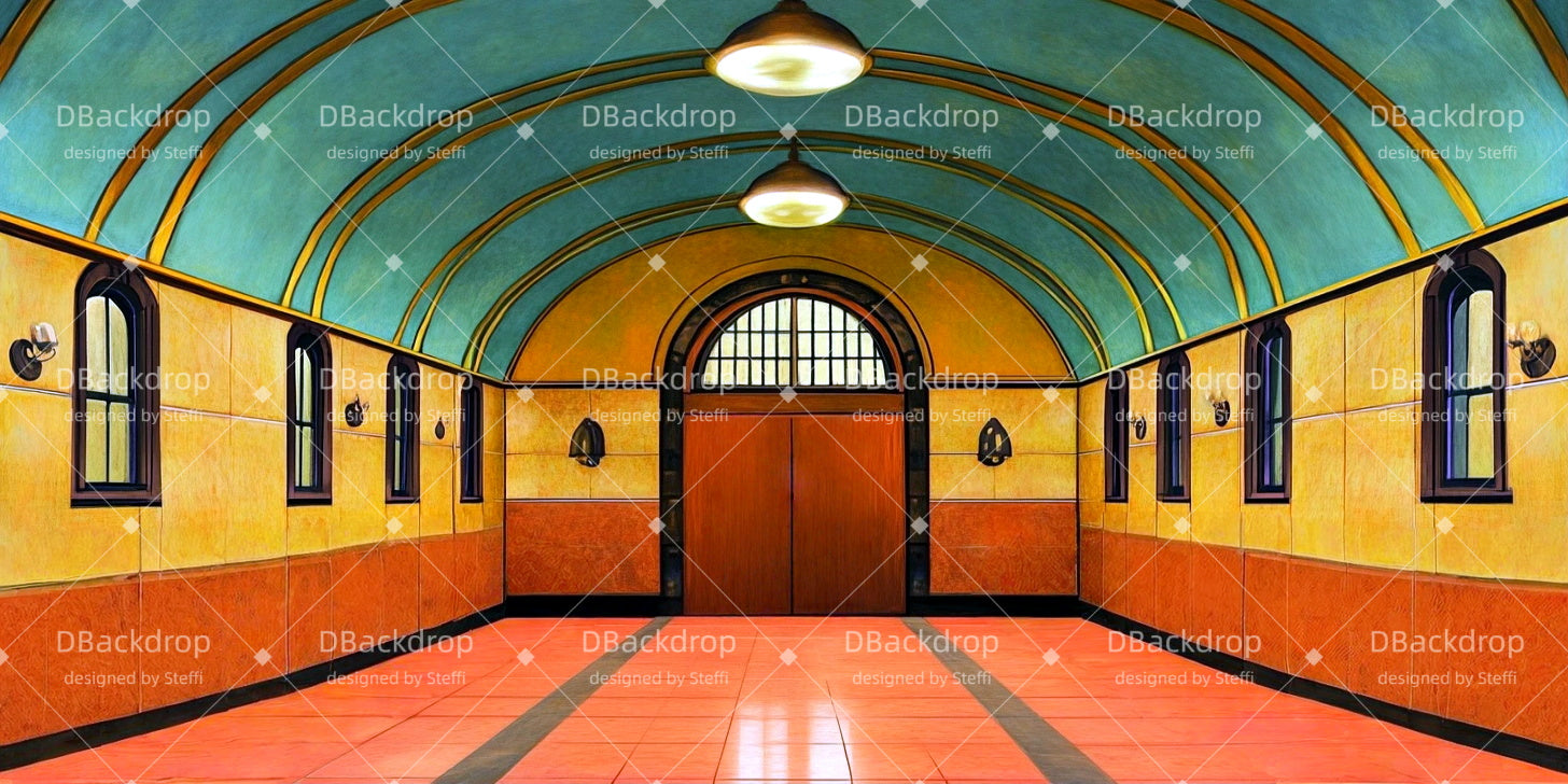 Theater Stage Backdrop Retro Station Stage Backdrop Ideas UK CSH511-T48