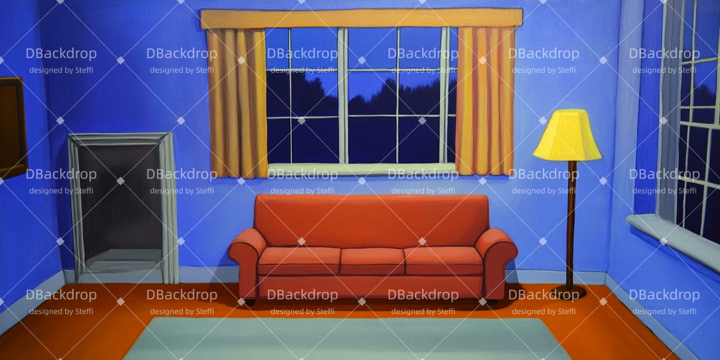 Professional Stage Backdrops Warm Sitting Room Theater Backdrop UK CSH511-T61