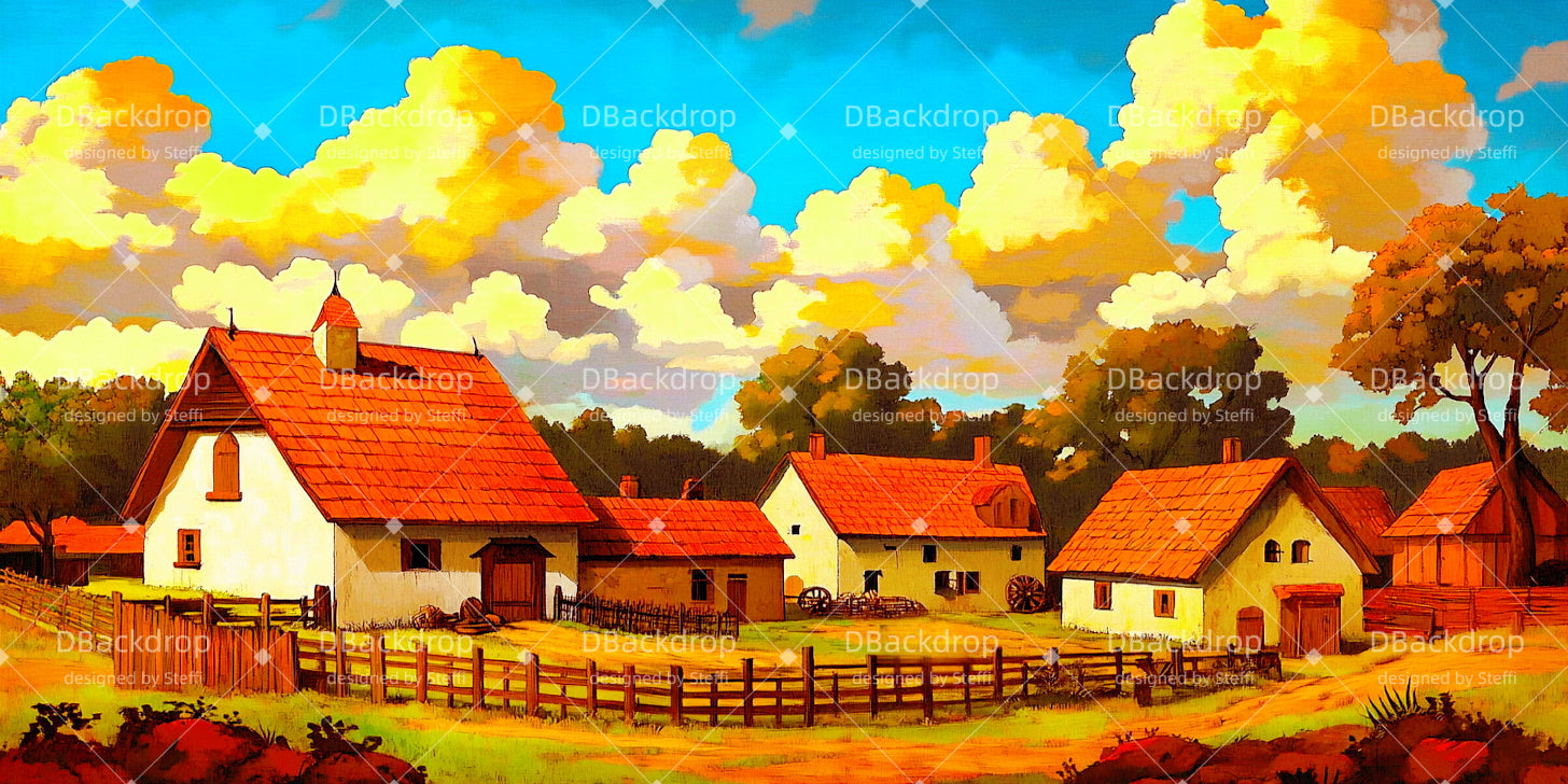 Stage Scenery Backdrops Cattle Shed Theater Stage Backdrop UK CSH511-T71