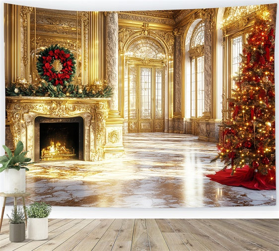 Vintage Christmas Backdrop Opulent Royal Palace Backdrop UK CSH57-103