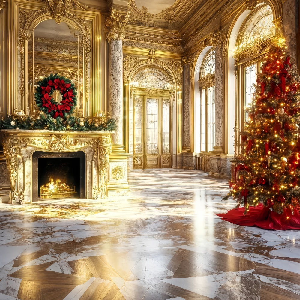 Vintage Christmas Backdrop Opulent Royal Palace Backdrop UK CSH57-103