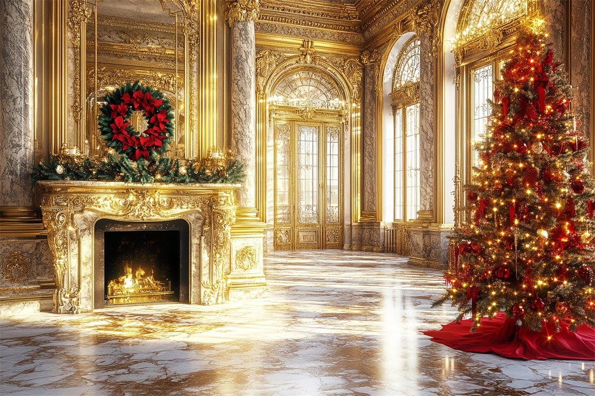 Vintage Christmas Backdrop Opulent Royal Palace Backdrop UK CSH57-103