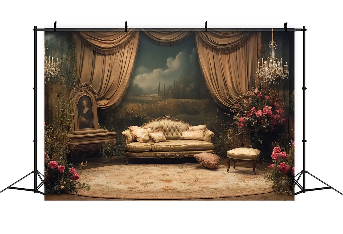 Vintage Backdrops Rustic Elegance Parlor Victorian Backdrops UK CSH57-106