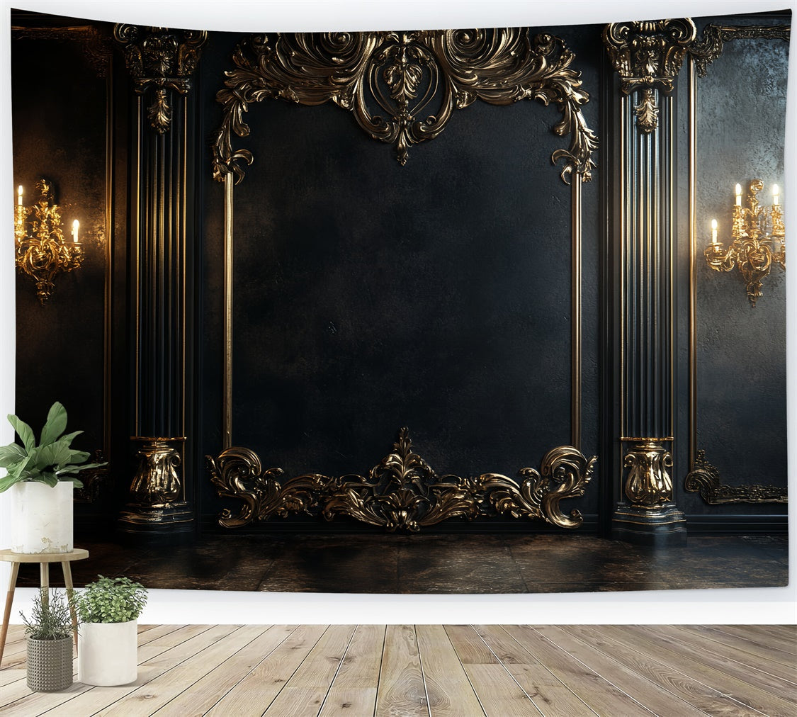 Vintage Wall Backdrop Royal Sconce Elegance Backdrop UK CSH57-115