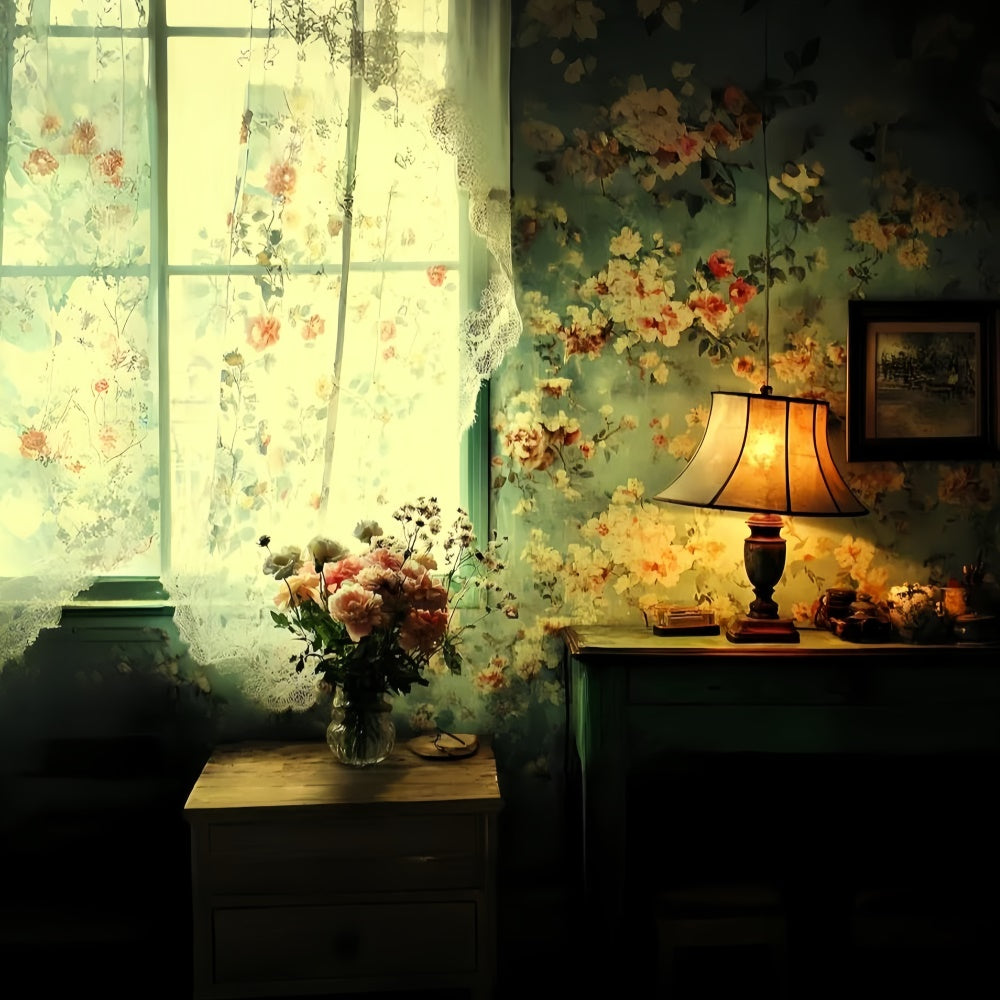Classic Backdrop Floral Evening Charm Vintage Backdrop UK CSH57-118