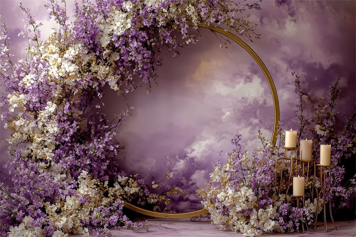 Backdrop Vintage Twilight Bloom Candlelit Backdrop UK CSH57-124