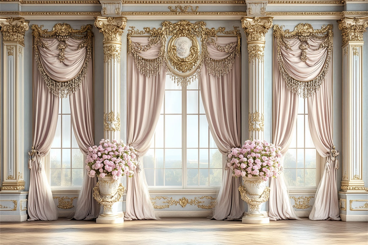 Vintage Photo Backdrops Pastel Regal Ballroom Rococo Backdrop UK CSH57-128