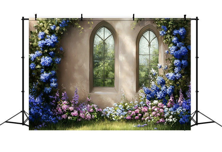Vintage Wall Backdrop Blossom Arch Window Backdrop UK CSH57-130