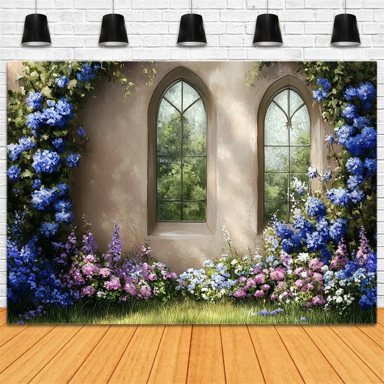 Vintage Wall Backdrop Blossom Arch Window Backdrop UK CSH57-130