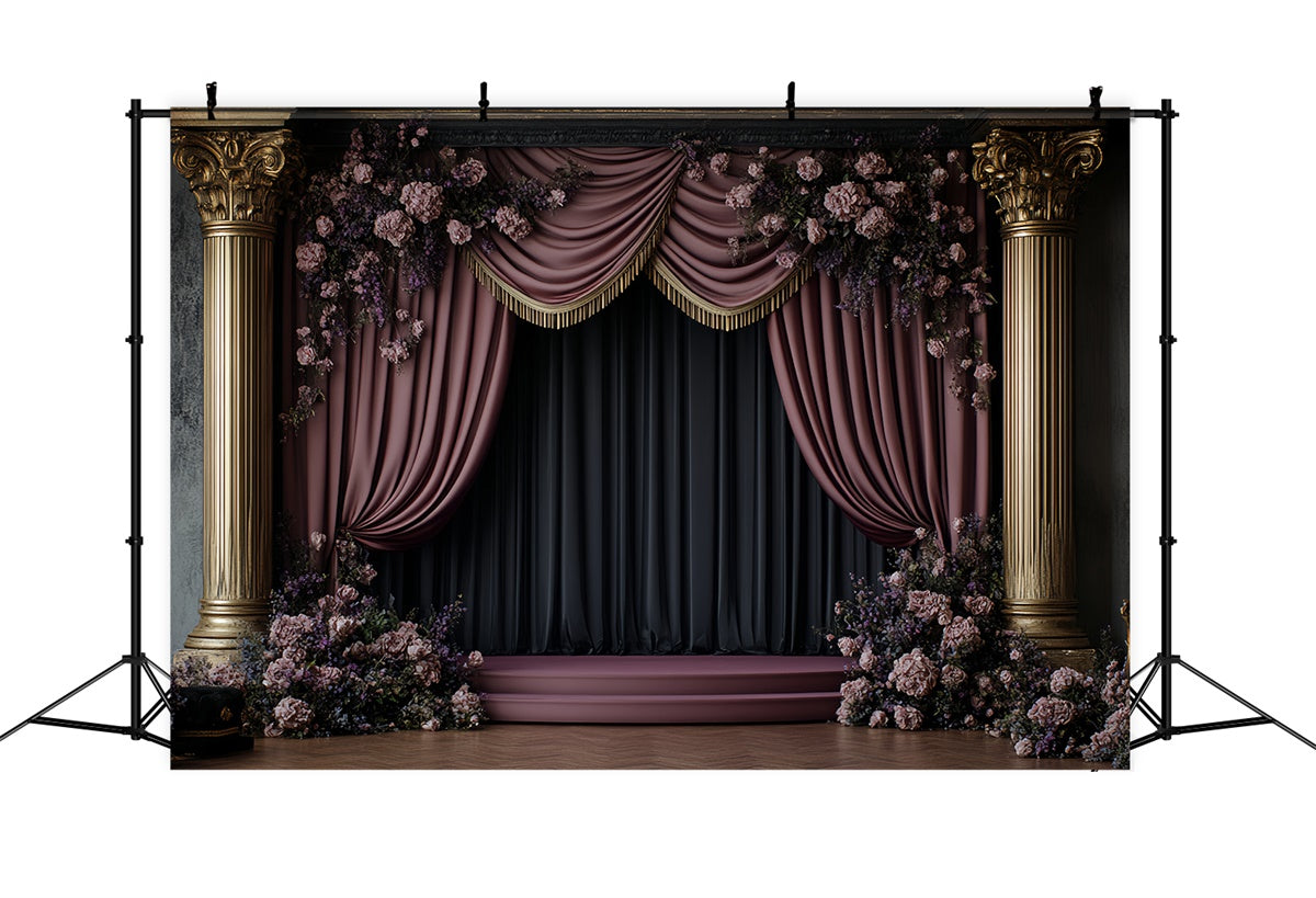 Victorian Backdrops Floral Elegant Stage Vintage Backdrop UK CSH57-132