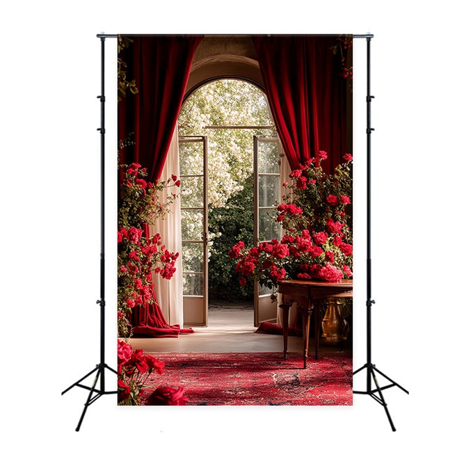 Vintage Photography Backdrop Rose Arch Romance Backdrop UK CSH57-139