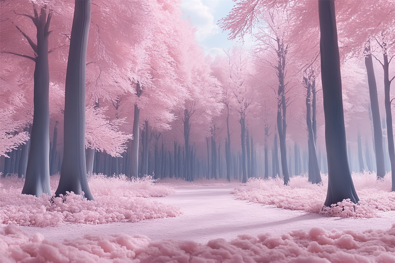 Fantasy Forest Backdrop Soft Pink Twilight Trail Backdrop UK CSH57-153