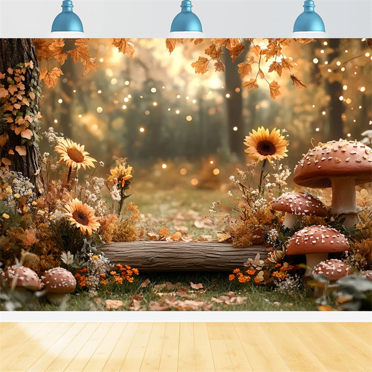 Fall Forest Backdrop Sunflower Forest Nook Backdrop UK CSH57-156