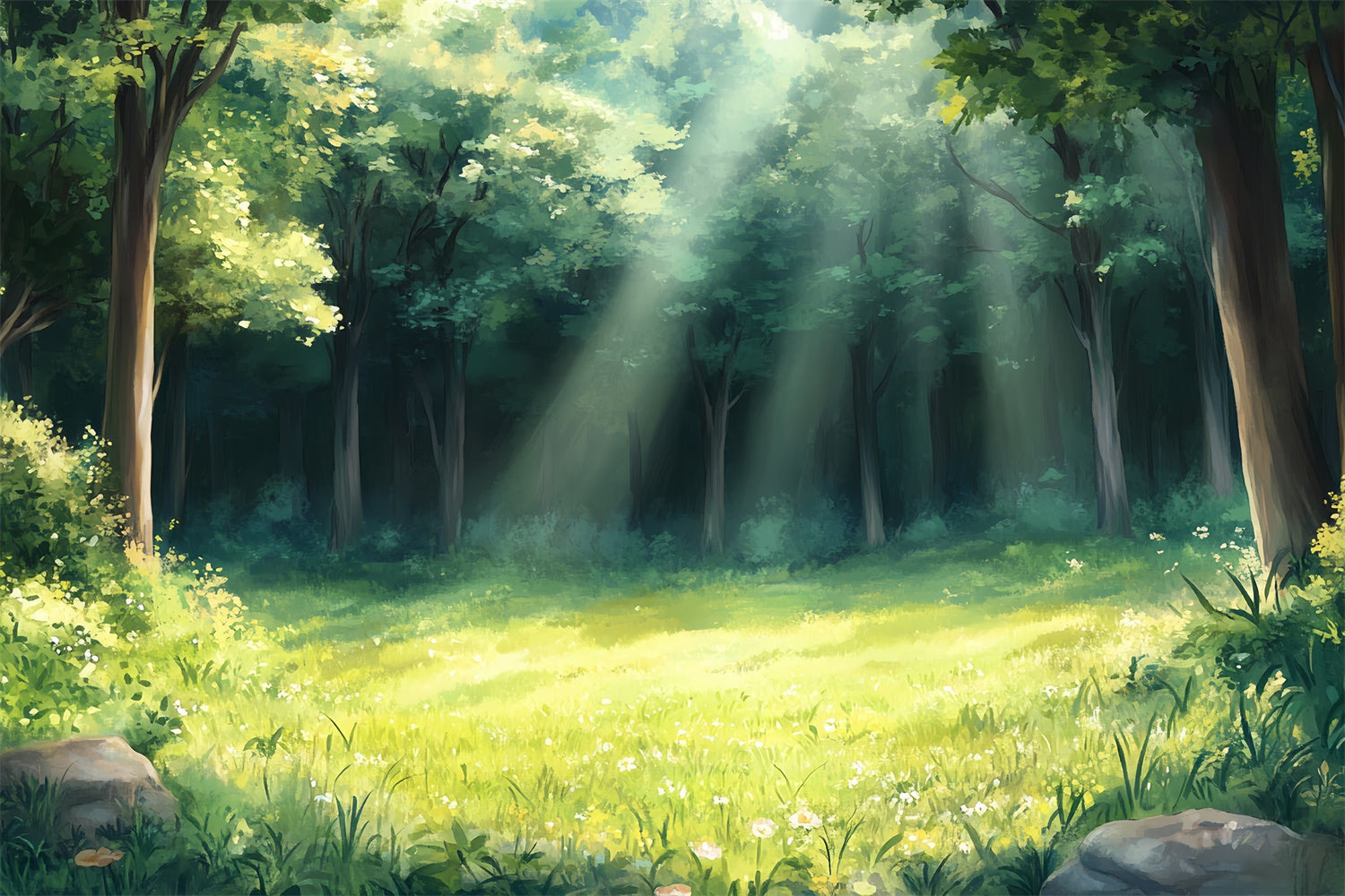 Photo Backdrop Forest Gentle Meadow Sunbeams Backdrop UK CSH57-158
