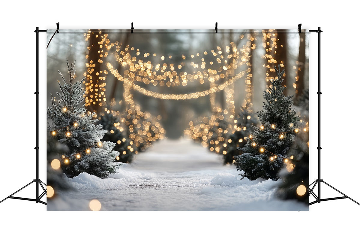 Snow Forest Backdrop Sparkle Winter Walk Backdrop UK CSH57-169