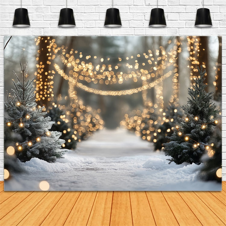 Snow Forest Backdrop Sparkle Winter Walk Backdrop UK CSH57-169