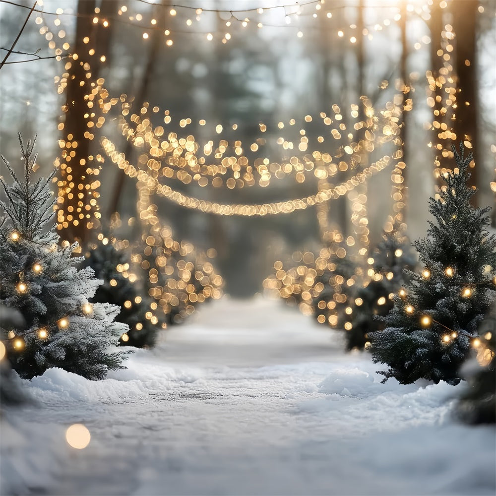 Snow Forest Backdrop Sparkle Winter Walk Backdrop UK CSH57-169