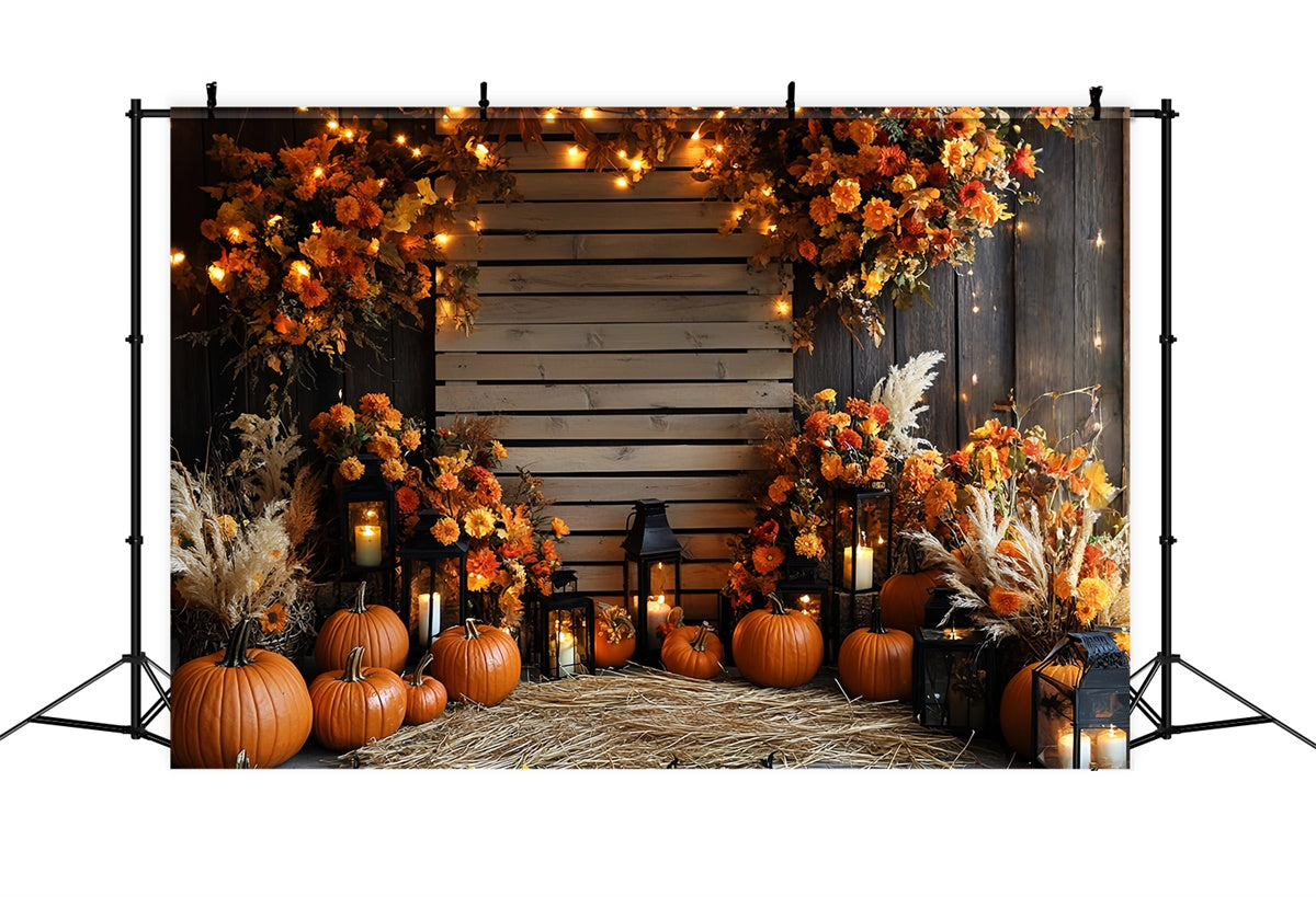Autumn Backdrops Rustic Harvest Candlelight Backdrop UK CSH57-187