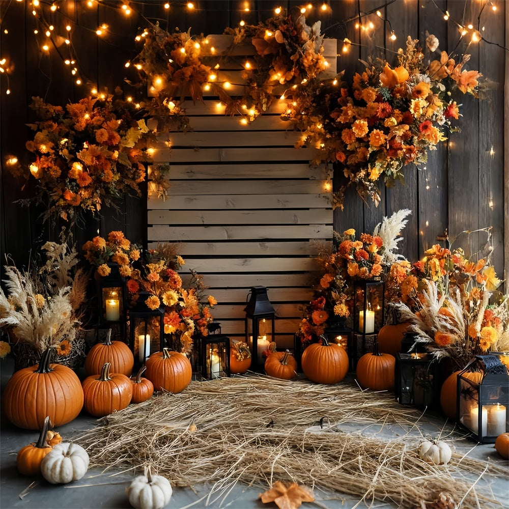 Autumn Backdrops Rustic Harvest Candlelight Backdrop UK CSH57-187