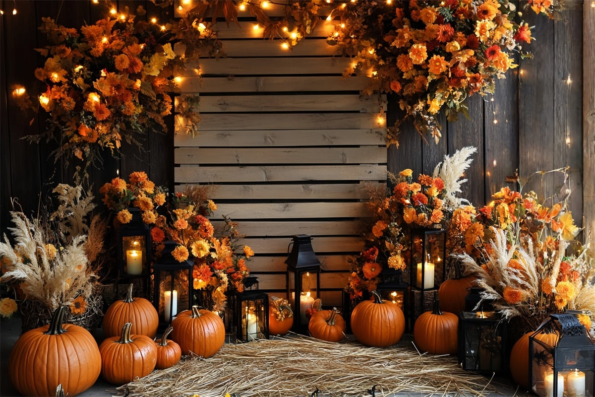 Autumn Backdrops Rustic Harvest Candlelight Backdrop UK CSH57-187